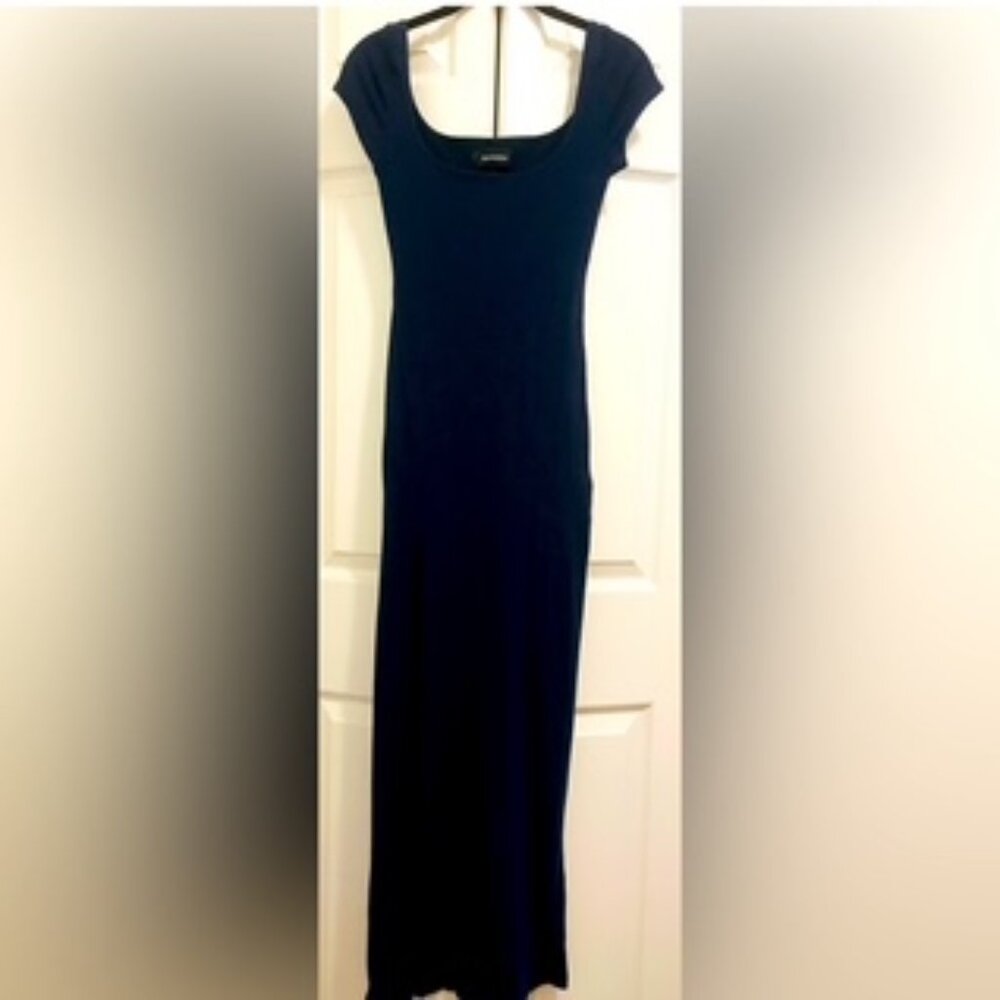 Reformation Slit Dress - Navy